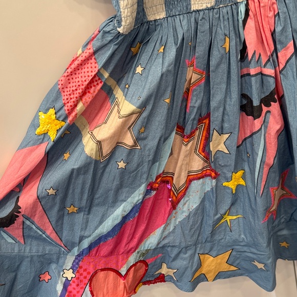 Colorful Ruffled Mini Dress - Picture 3 of 5